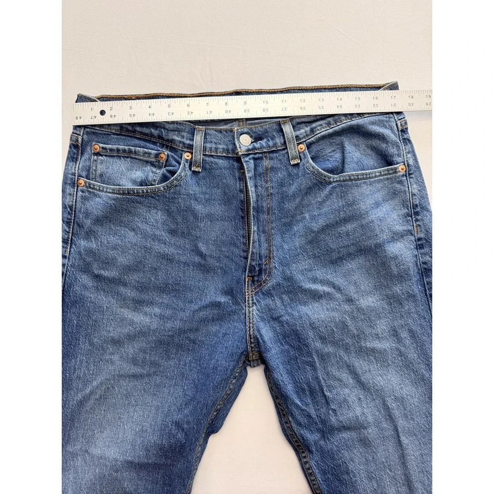 Levi's 505 Jeans Mens 36x30 Blue Medium Wash Regular Straight Denim Pants Casual